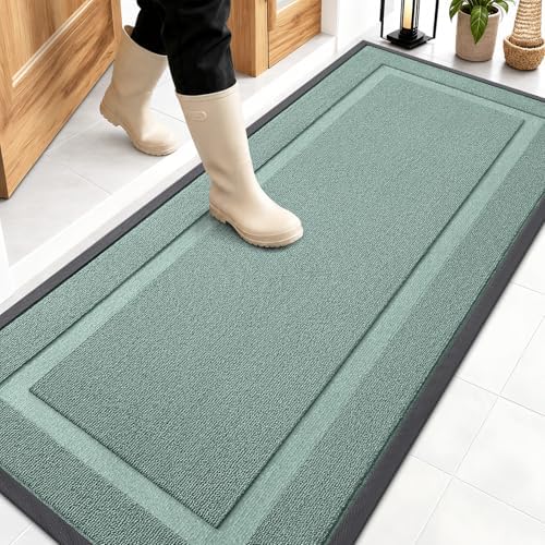 OLANLY Front Door Mat Outside 59x23, All-Season Heavy-Duty Rubber Doormat by OLANLY