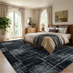 5x7 Grey Fluffy Soft Area Rug Non-Slip for Living Room Bedroom Playroom - Image 3