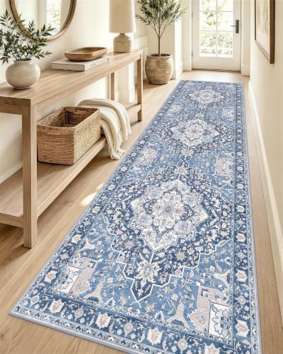 OLANLY 2'6"x12' Washable Runner Rug, Non Slip Carpet for Hallway Kitchen by OLANLY