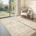 4x6 Area Rug for Entryway,Washable Kitchen Rug,Beige by Restydon
