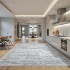5x7 Area Rugs for Living Room,Large Washable Rug,Grey - Image 3