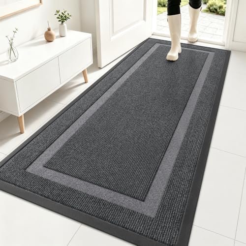 OLANLY Front Door Mat Outside 71x30, All-Season Heavy-Duty Rubber Doormat by OLANLY