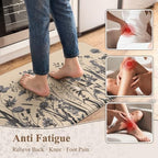 KIMODE Anti Fatigue Kitchen Mats for Floor,Farmhouse Kitchen Rugs Sets of 2 - Image 2