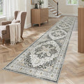 Madane Washable Runner Rugs 2x12 Long for Hallway Kitchen Soft, Black by Madane