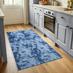 3x5 Tie-dye Dark Teal Area Rug Washable Non-Slip Soft for Bedroom Kitchen - Image 2