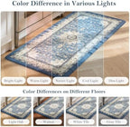 Collive Cushioned Anti Fatigue Kitchen Mats Boho Blue Kitchen Rugs, 20"x39" - Image 7