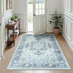 Lofus 6x9 Light Blue Rugs for Bedroom Living Room, Vintage Boho Carpet - Image 3