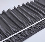 MEILA Wrap Around Bed Skirt for Queen & King Beds, 16" Drop, Dark Grey - Image 5