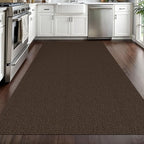EARTHALL Washable Area Rug, Non Slip Entryway Rug, 4x6 Ft, Brown/Coffee - Image 5