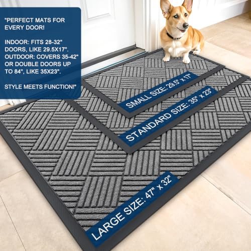 OLANLY Front Door Mat Outside Entrance 35x23, Waterproof Heavy-Duty Doormat - Image 2