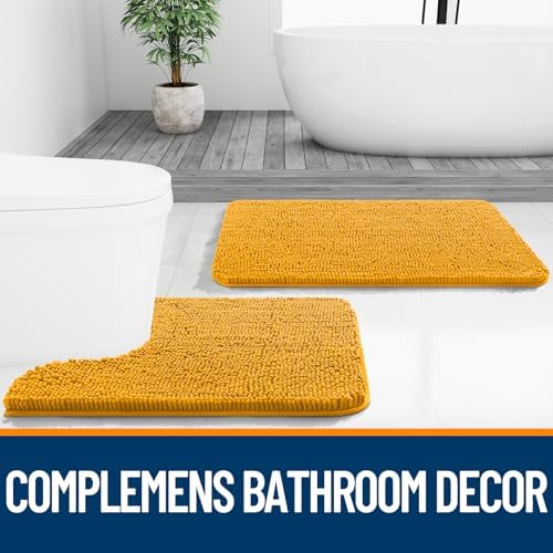 OLANLY Small Bathroom Rugs 24x16, Extra Soft Absorbent Chenille Bath Rugs - Image 7