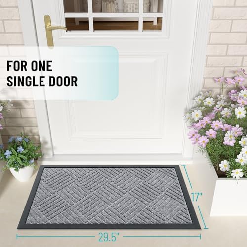OLANLY Front Door Mat Outside Entrance, Waterproof Heavy-Duty Doormat - Image 2
