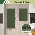 COSY HOMEER 48x20Inch/30X20Inch Kitchen Rug Mats,Green - Image 6
