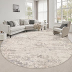 Round Area Rug Living Room: 8 ft Modern Washable Indoor Carpet by FXRHLP