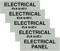 All Quality Basic Electrical Panel Sign - Fire Regulation Safety Compliance Sign - Lt Gray - Medium (5 Pack)