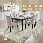 5x8 Area Rugs for Living Room Washable Bedroom Dining Room Beige Brown - Image 2
