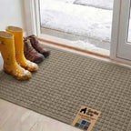 GORILLA GRIP® HydroABSORB Door Mat for Indoor Outdoor Use, 47x35 Beige by GorillaGrip