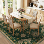 Vacuum-Friendly, 6x9 Washable Area Rug, Green Gold Yellow - Image 4