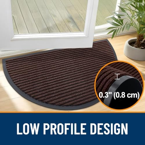 OLANLY Half Circle Front Door Mat 47x23, Waterproof Heavy-Duty Doormat - Image 4