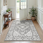 Lofus 3x5 Area Rugs for Living Room Bedroom, Small Carpet Floral Grey - Image 3