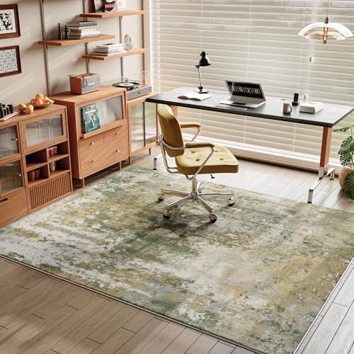 Entryway Rug 3x5 Green Door Mat Indoor Entrance 36x60, Washable Small Throw Rugs for Kitchen Floor, Entry, Front Door, Bedroom Bedside, Non-Slip Low Pile Stain & Fade Resistant, Sage Green - Image 4