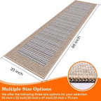StepRite Kitchen Rugs, Kitchen Mats for Floor, 96"x20" Non-Slip Machine-Washable Kitchen Throw Rug, Absorbent Runner Rugs Office, Sink Standing Desk Mat, Decor Carpet, Khaki - Image 2