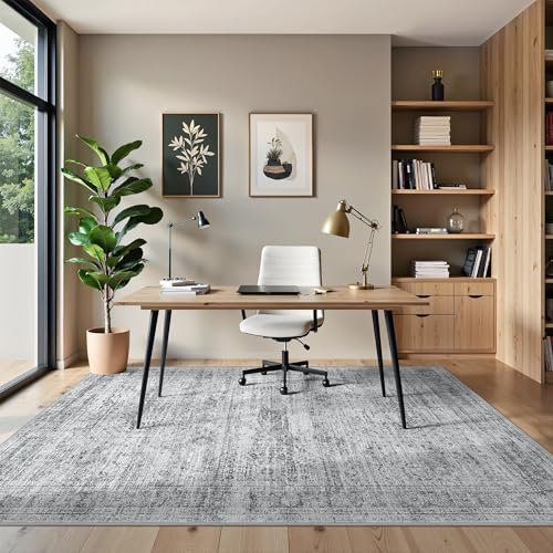 6x9 Area Rugs for Living Room,Large Washable Rug,Grey - Image 4