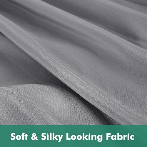 Wrap Around Full Size Bed Skirt Split Corners 14" Drop-Elastic Dust Ruffle - Image 7