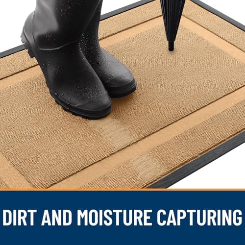 OLANLY Front Door Mat Outside 71x47, All-Season Heavy-Duty Rubber Doormat - Image 4
