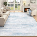 Area Rug 5x7 Living Room Rugs: Washable Modern Rug Non-Slip Soft Rugs Stain Resistant Printed Rug Indoor Carpet for Bedroom Kitchen Dining Room Nursery Home(Blue, 5'x7') by ZomfyRugs