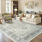 Lofus 6x9 Taupe Grey Rugs for Bedroom Living Room, Vintage Boho Carpet - Image 2