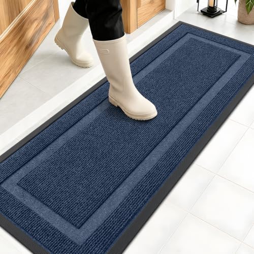 OLANLY Front Door Mat Outside 47x17, All-Season Heavy-Duty Rubber Doormat by OLANLY