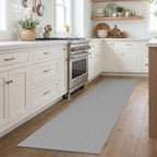 EARTHALL Washable Runner Rug, Non Slip Kitchen Rug, 2x7 Ft, Heather Gray - Image 2