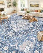 OLANLY 9x12 Washable Area Rug, Soft Non Slip Carpet for Bedroom Living Room by OLANLY