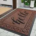 Yimobra Welcome Mats for Front Door 36x24, Heavy Duty Waterproof Outdoor Door Mat Outside Entrance, Non-Slip Low Profile Indoor Entryway Mat for Garage Patio, Maroon by Yimobra
