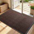 Front Door Mat, Heavy Duty Non-Slip Doormat 73"x46", Brown by WELDUN%E2%80%94IdealChoiceforHome