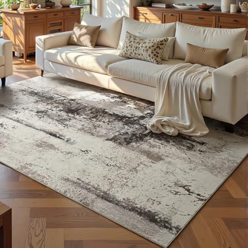 Ompaa Living Room Rug 5x8 Coffee Area Rug Machine Washable Boho Rug Non Slip Abstract Vintage Indoor Large Rugs for Bedroom, Classroom, College Dorm, Farmhouse, Dining Room, Kids Playroom - Image 2