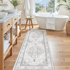 Madane Washable Runner Rug 2x6 Runners for Hallways Non Slip, Grey - Image 4