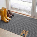 GORILLA GRIP® HydroABSORB Door Mat for Indoor Outdoor Use, 47x35 Gray by GorillaGrip