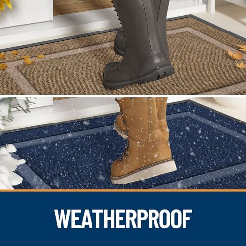 OLANLY Front Door Mat Outside 29.5x17, All-Season Heavy-Duty Rubber Doormat - Image 4