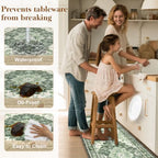 Boho Kitchen Mats for Floor 2PC Anti Fatigue Kitchen Rugs, Green - Image 5