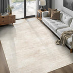 pmtsns Area Rugs 6x9 for Living Room: Washable Rug Modern Abstract Neutral Soft Non-Slip Low-Pile Indoor Carpet for Bedroom Dining Room Playroom Home Office (Beige, 6'x9') by pmtsns