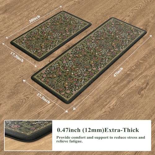 Collive Anti Fatigue Kitchen Mats, Non Slip Cushioned Kitchen Floor Mat - Image 2