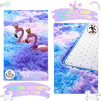 Noahas 6x9 Large Tie-Dyed Blue Purple Pink Fluffy Area Rug Non-Slip for - Image 5