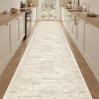 3x20 Runner Rug Non Slip,Washable Hallway Runner Rug,Beige - Image 3