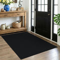 EARTHALL Washable Area Rug, Non Slip Entryway Rug, 4x5 Ft, Black Heather by Unknown