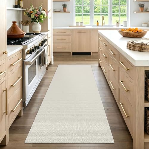 EARTHALL Washable Runner Rug, Non Slip Bedside Rug, 3x7 Ft, Cream/Grayish - Image 6