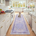 RELEANY Washable Area Rug, Runner 2'x8', Purple by RELEANY