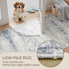 3x6 Runner Rug Non Slip,Washable Hallway Runner Rug,Blue - Image 6