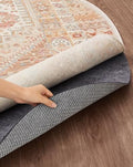 Veken Non Slip Cushioned Rug Pad Gripper, Felt and Silicone Backing, Round 6 Ft, 1/4 inch Thick Carpet Liner Protector Mat for Area Rugs and Hardwood Floors, with Over 99 Pcs Anti-Slip Strips Pattern by Veken